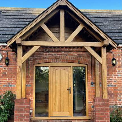 Completed porch renovation from front in Burghfield, Reading