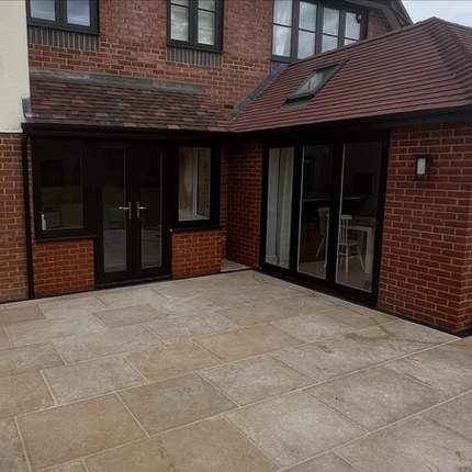 New bifold doors, extension and patio in Wokingham