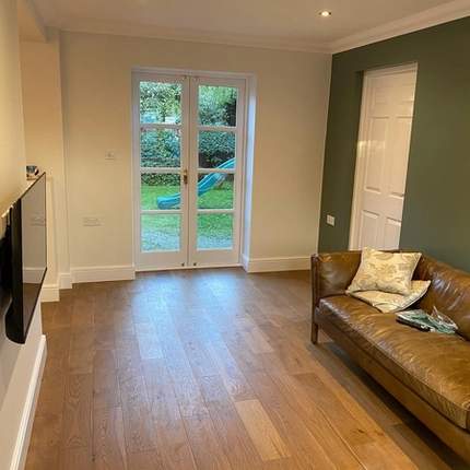 Completed garage conversion in Hurst, Wokingham