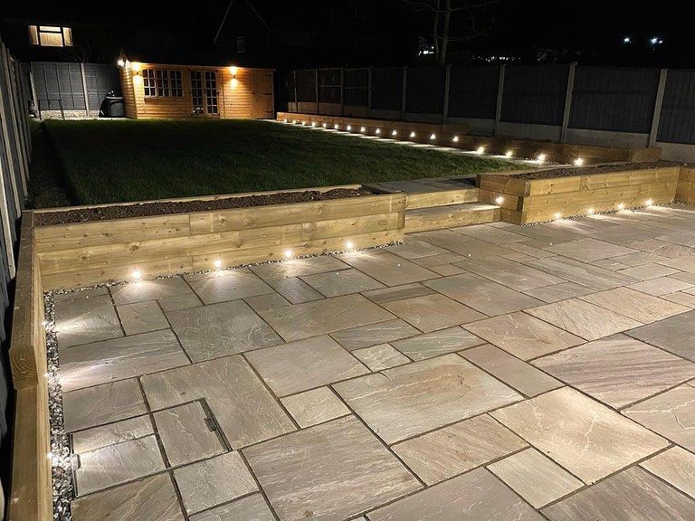 Completed garden lighting in Southcote, Reading