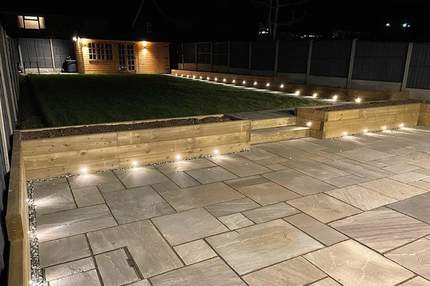 Completed garden lighting in Southcote, Reading