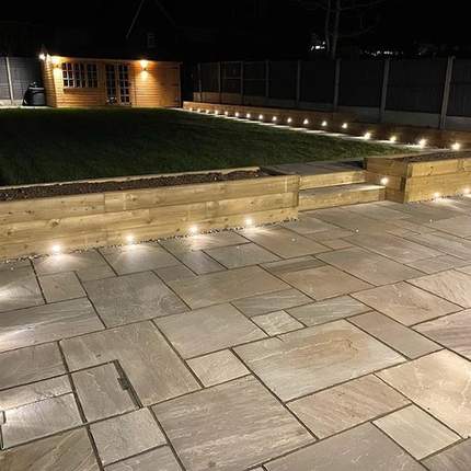 Completed garden lighting in Southcote, Reading