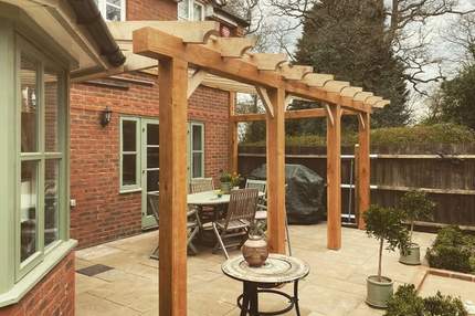 Completed pergola in Hurst, Wokingham
