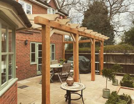 Completed pergola in Hurst, Wokingham