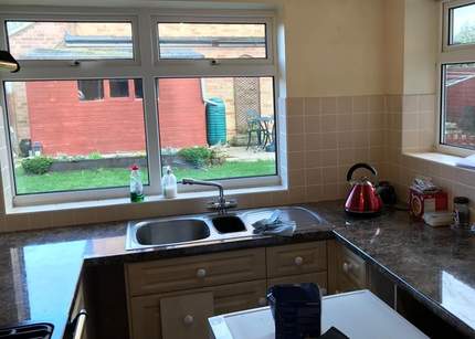 Kitchen before work begun in Wokingham
