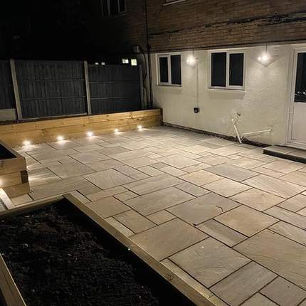 Completed garden lighting in Southcote, Reading