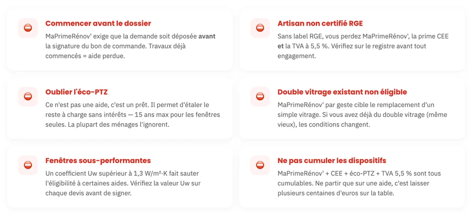 5 erreurs à éviter pour l'obtention des aides