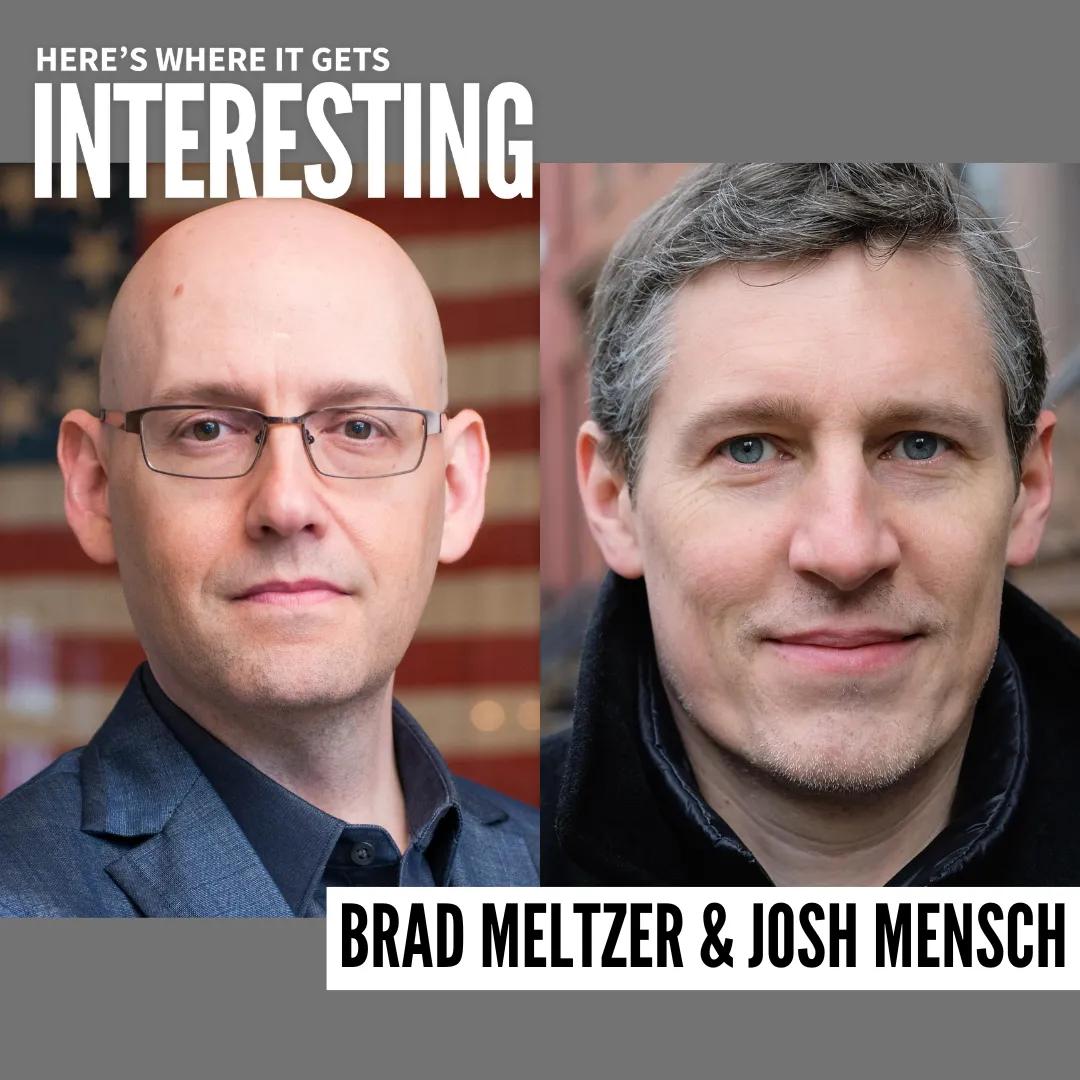Podcast tile for The Nazi Conspiracy with Brad Meltzer and Josh Mensch on Here's Where It Gets Interesting
