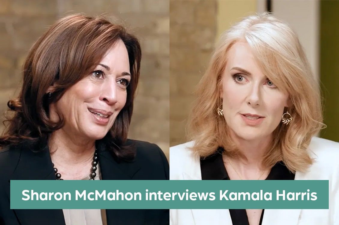 Sharon interviewing Kamala Harris