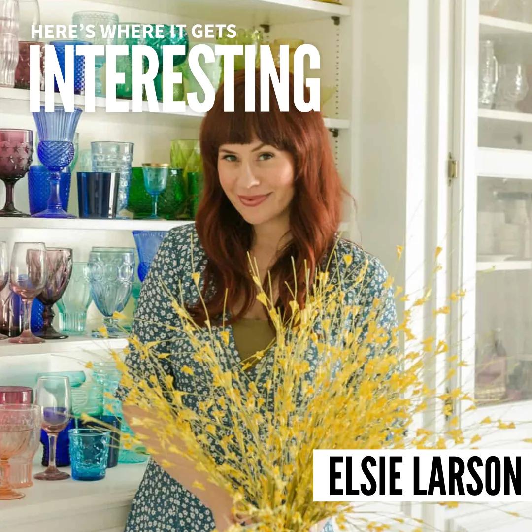 Podcast tile for Maine: Staying for the Finish with Elsie Larson on Here's Where It Gets Interesting