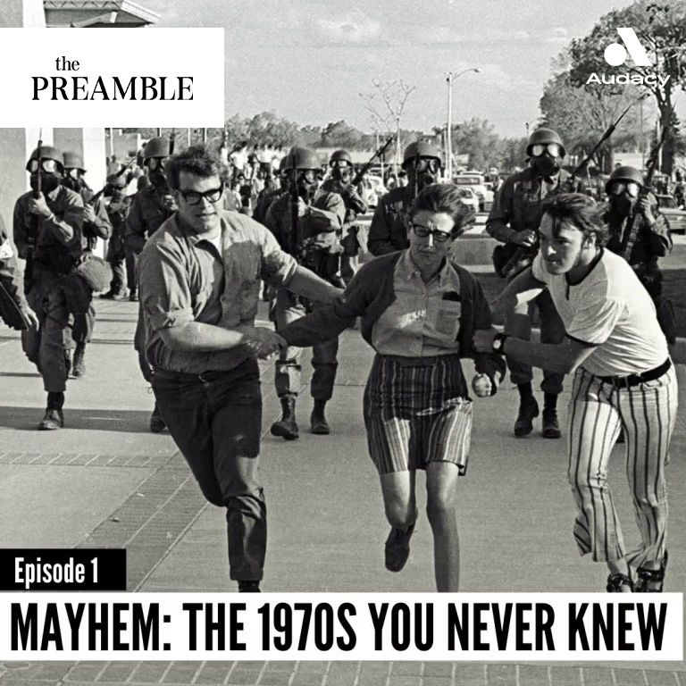 Podcast tile for Mayhem: The 1970s You Never Knew, Episode 1