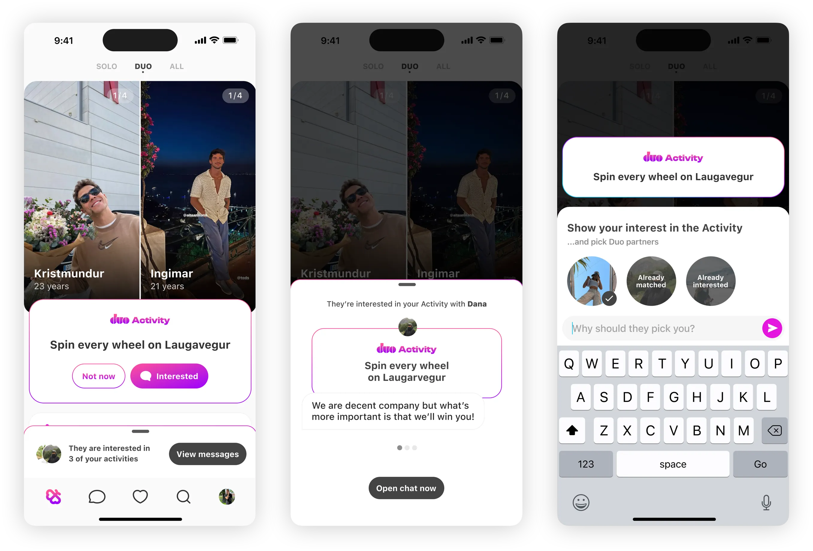 DUO Activities screenshot