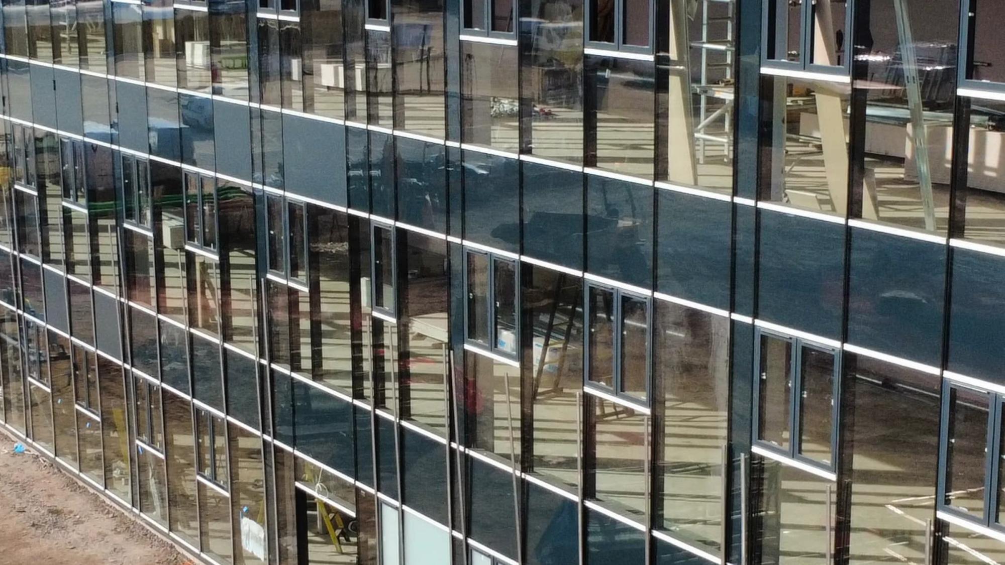 Curtain wall detail view