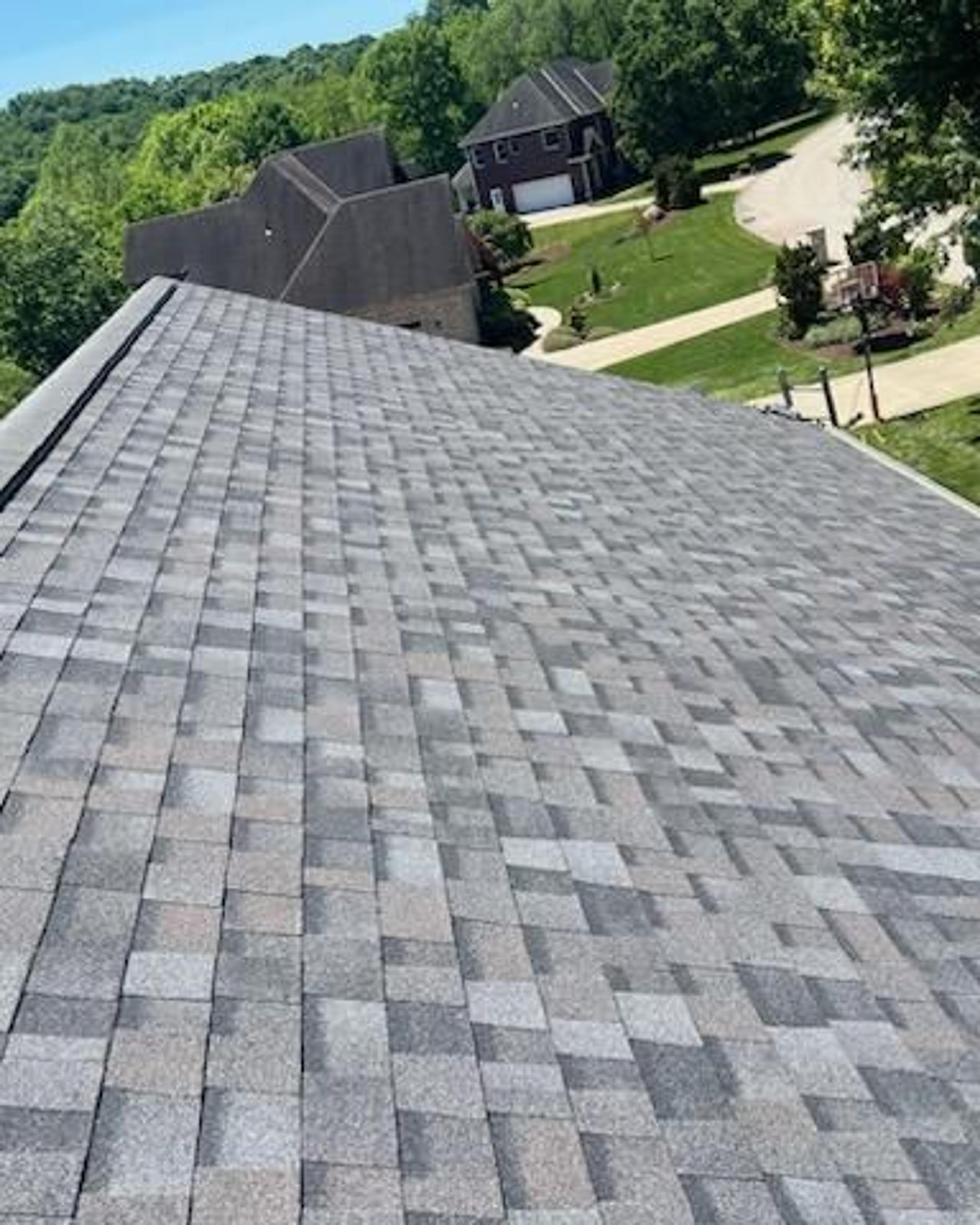 Finished architectural shingle roof