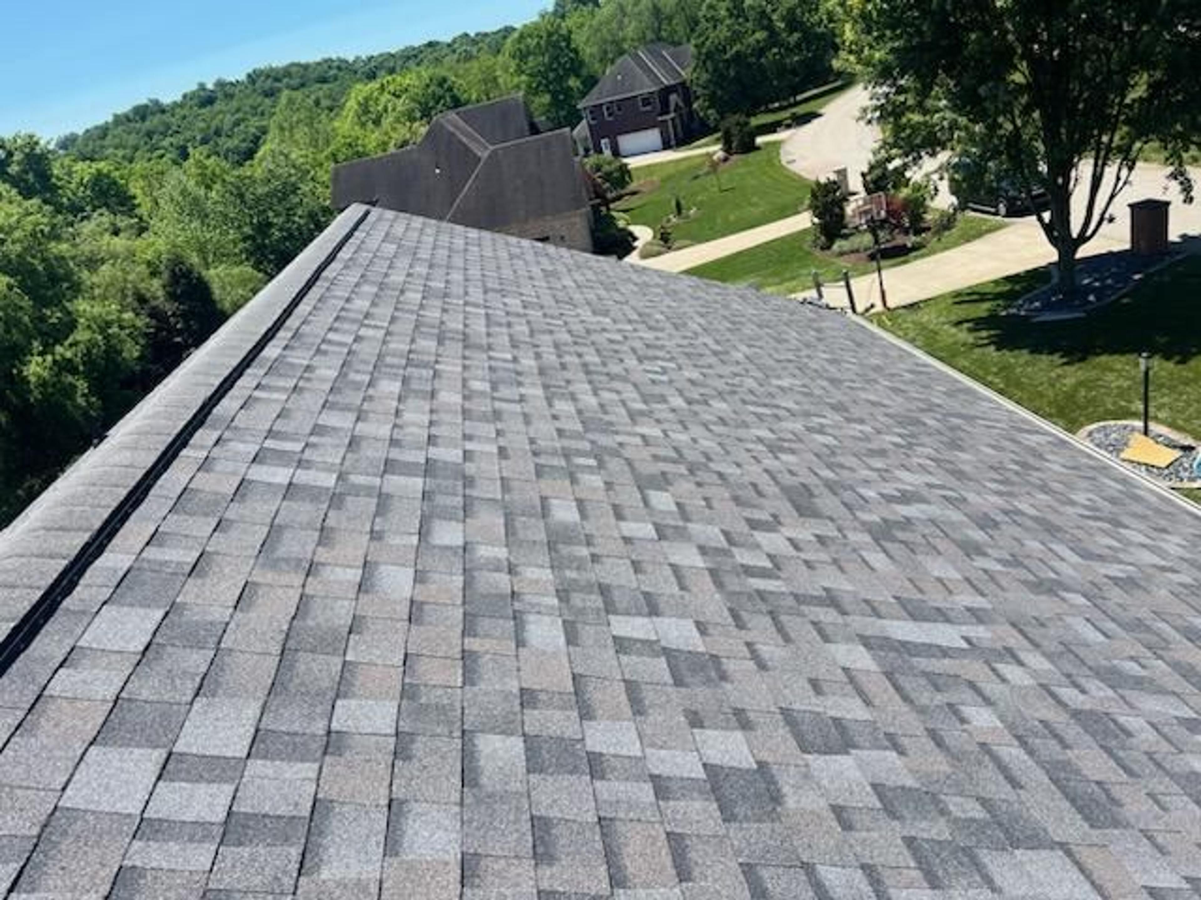 Finished architectural shingle roof