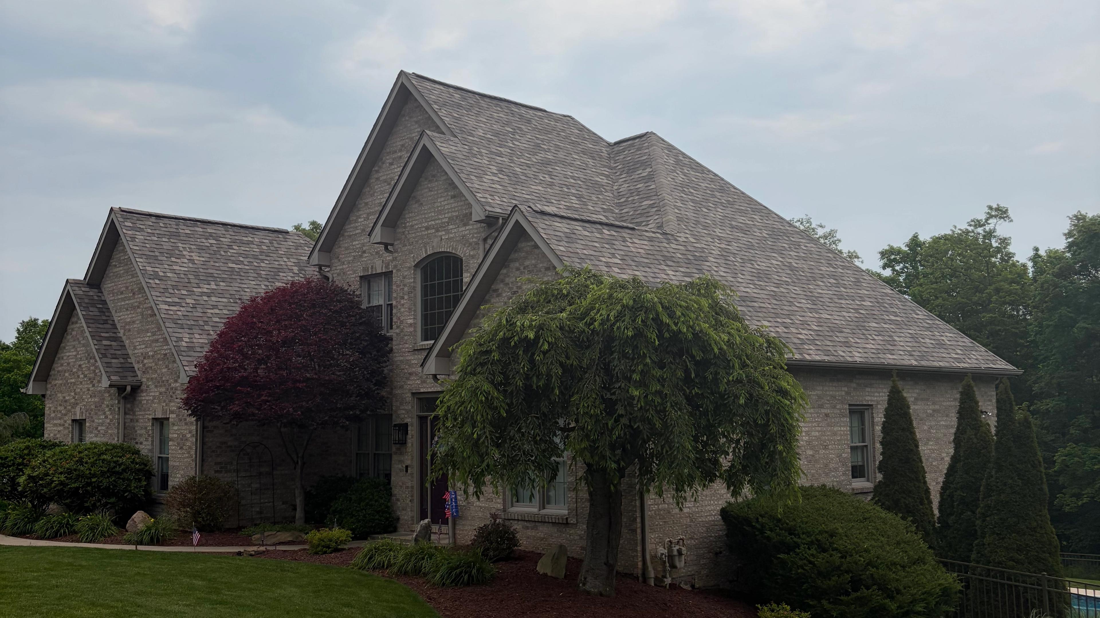 Home exterior with a new roof in Westmoreland County
