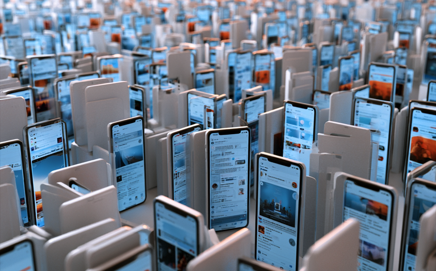Social media driven smartphones interacting with each other