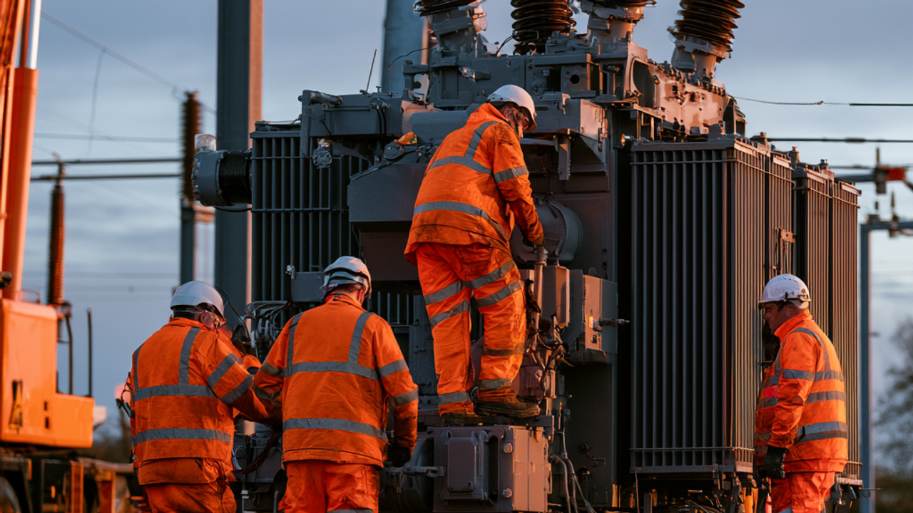 Building out major grid connection with a transformer