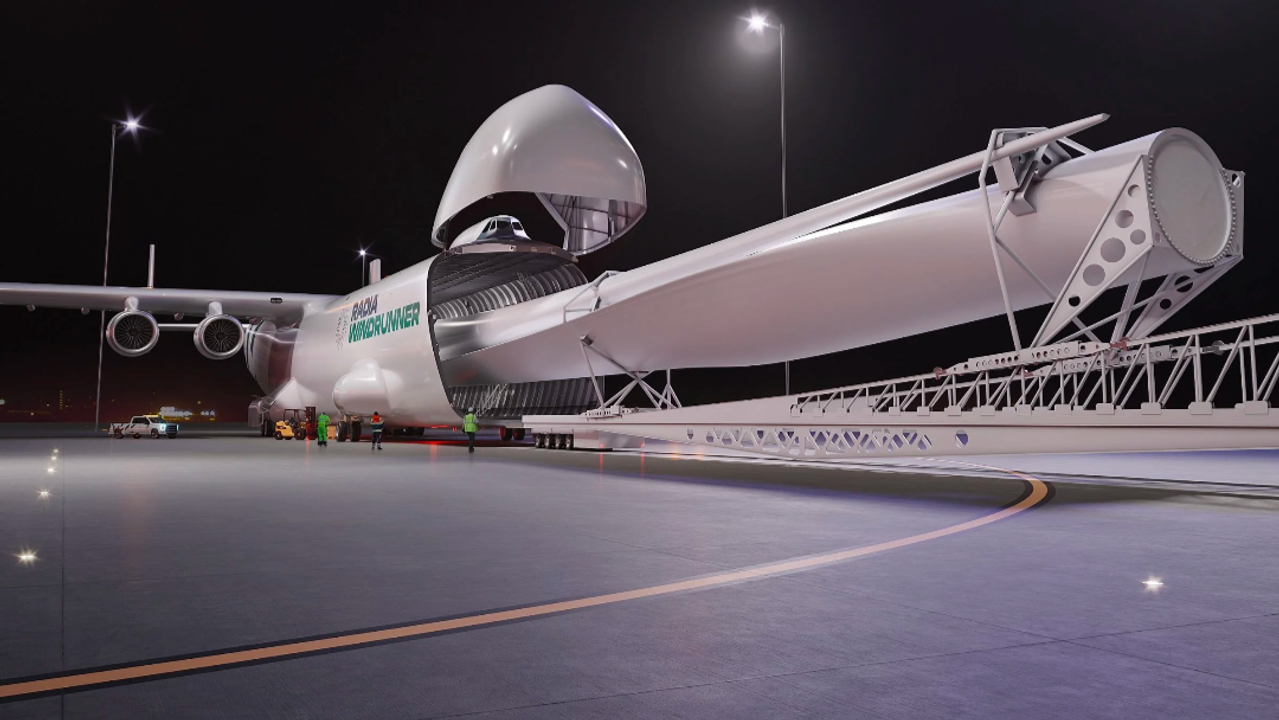 Windrunner - transporting 100mm turbine blades