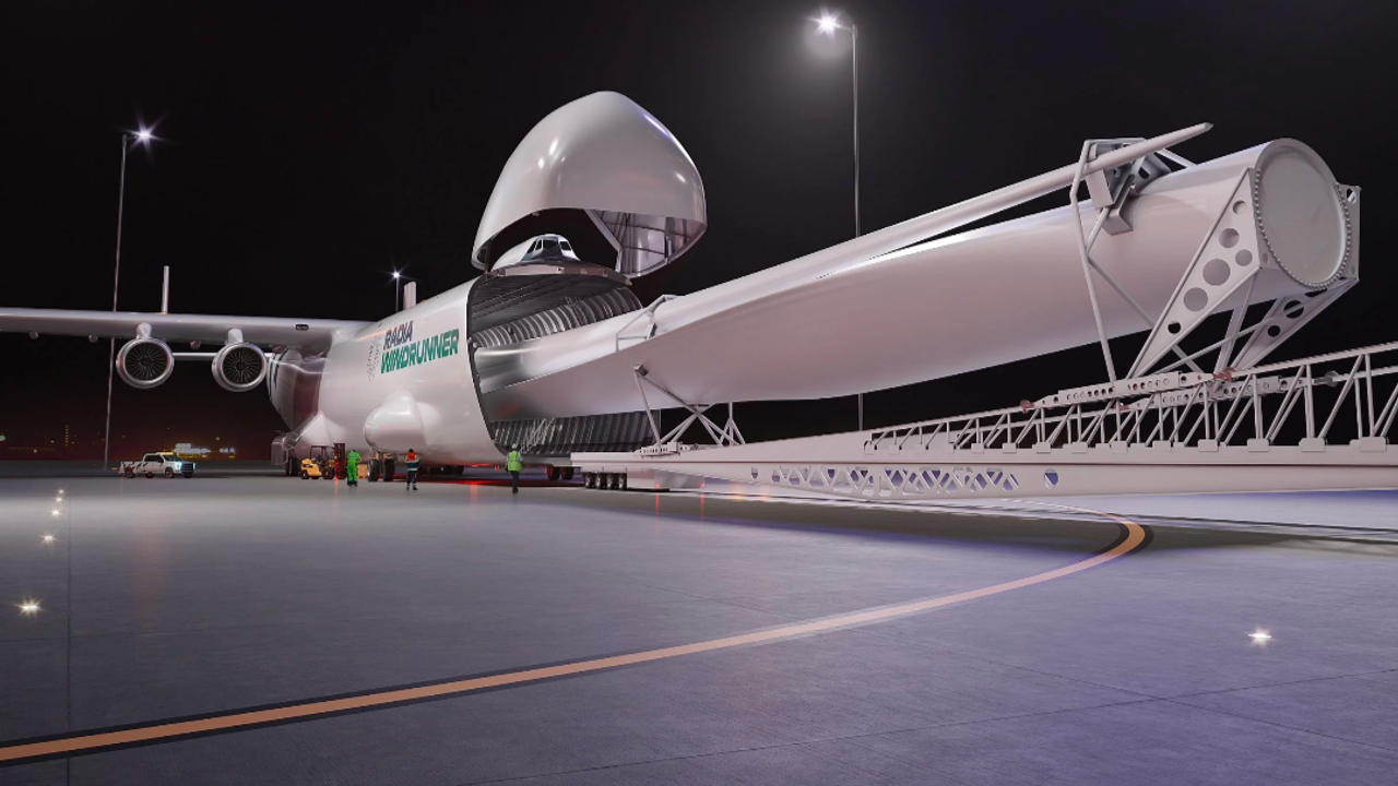 Windrunner - transporting 100mm turbine blades