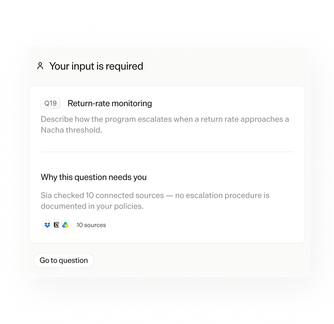 Question requires user input