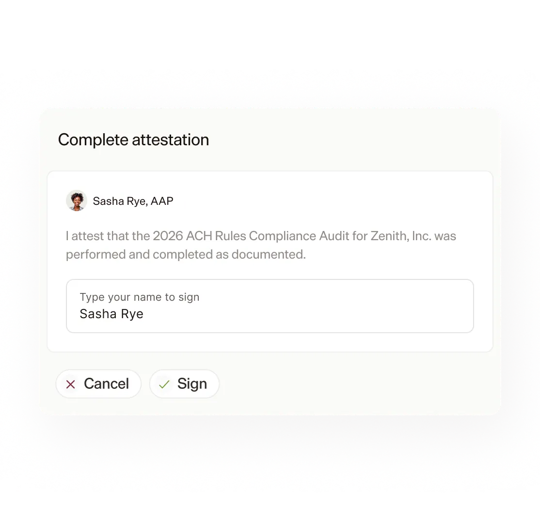 Attestation UI