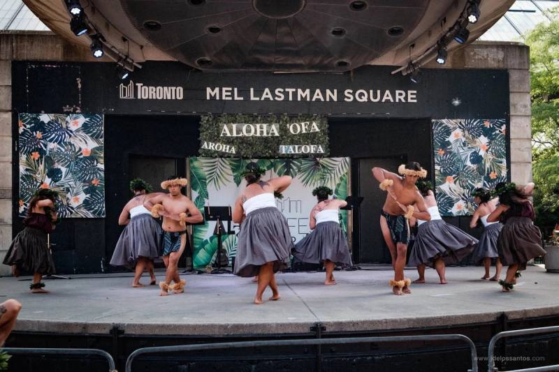 Festival-goers enjoying AlohaFest Toronto