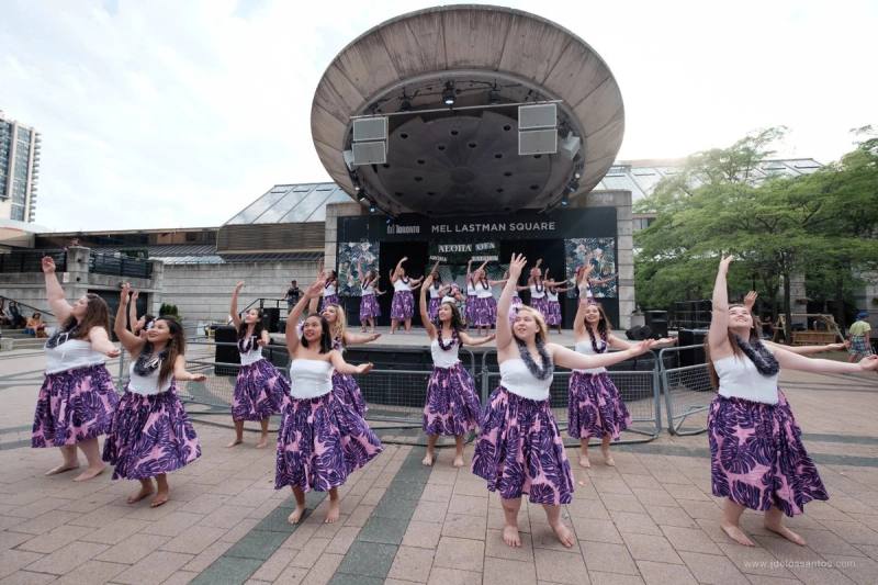 Performers on the main stage at AlohaFest Toronto