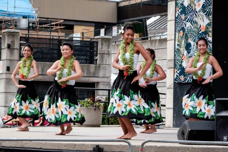 Festival-goers enjoying AlohaFest Toronto