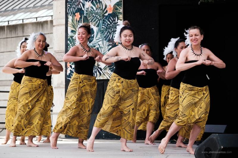 Hula dancers performing at AlohaFest Toronto