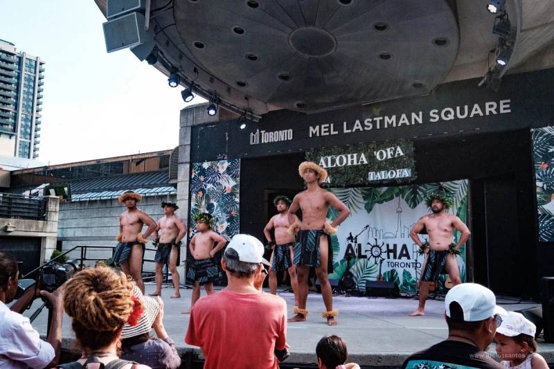 Festival-goers enjoying AlohaFest Toronto