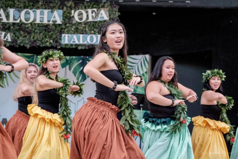 Hula dancers performing at AlohaFest Toronto