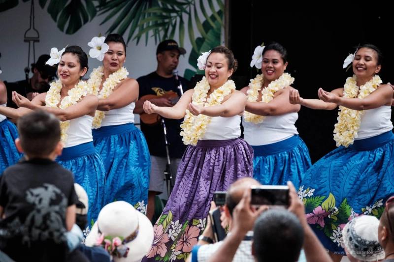 Festival-goers enjoying AlohaFest Toronto