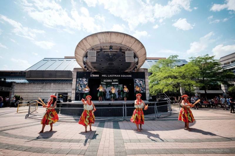 Festival-goers enjoying AlohaFest Toronto