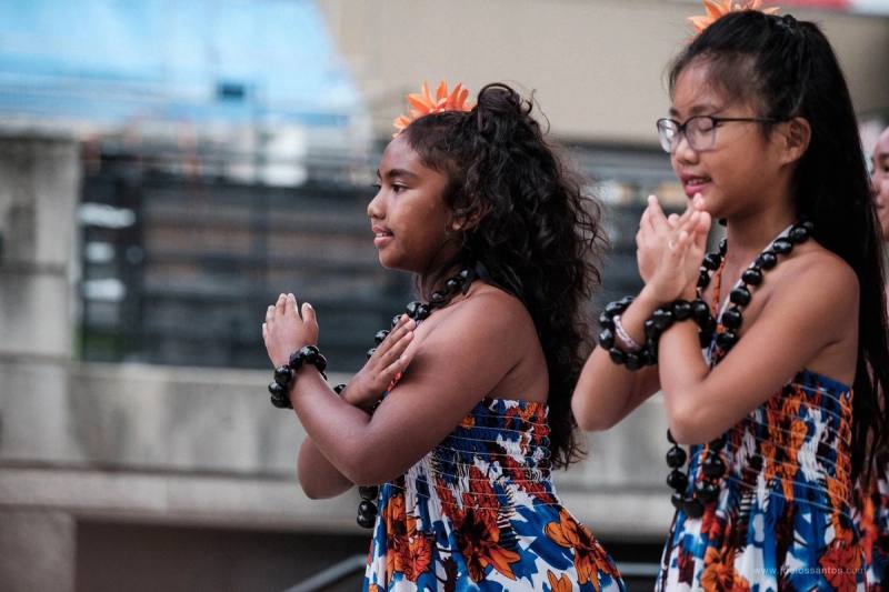 Hula dancers performing at AlohaFest Toronto
