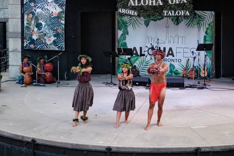 Performers on the main stage at AlohaFest Toronto