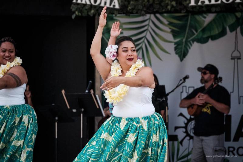Festival-goers enjoying AlohaFest Toronto