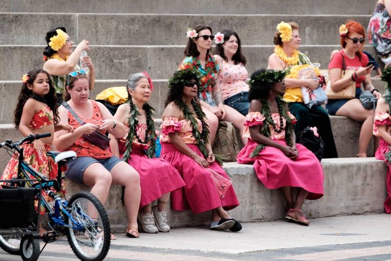 Performers on the main stage at AlohaFest Toronto