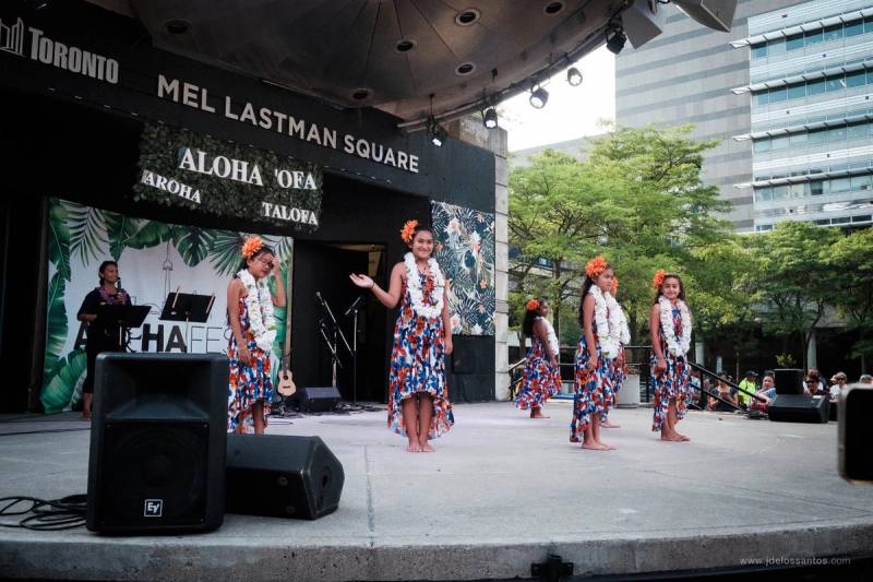 Performers on the main stage at AlohaFest Toronto