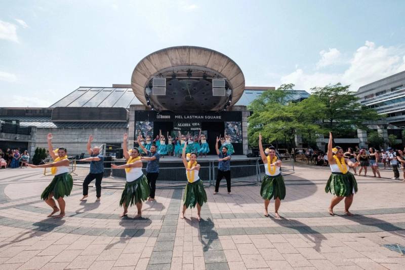 Performers on the main stage at AlohaFest Toronto