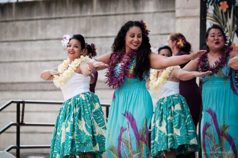 Performers on the main stage at AlohaFest Toronto