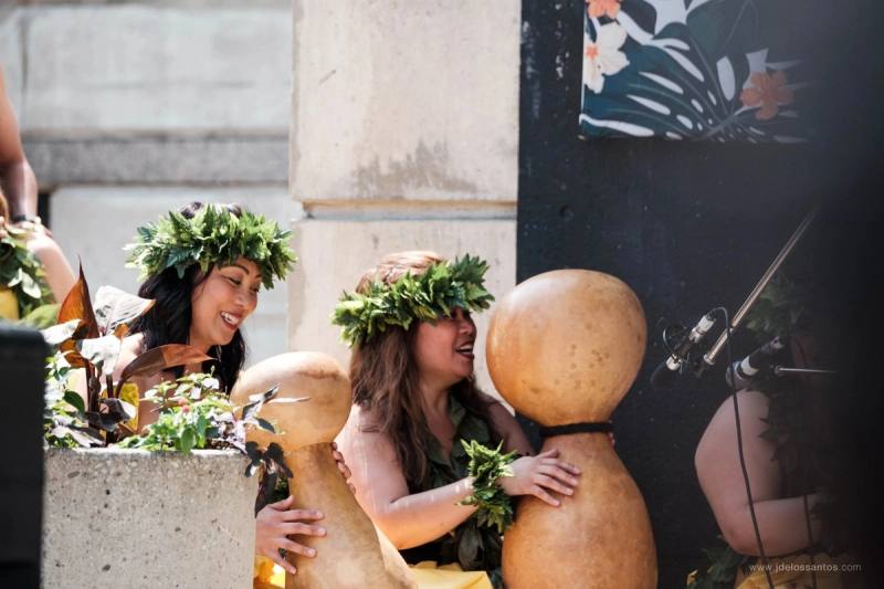 Hula dancers performing at AlohaFest Toronto