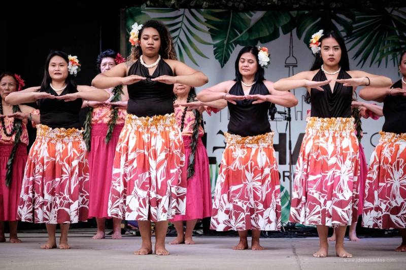 Festival-goers enjoying AlohaFest Toronto