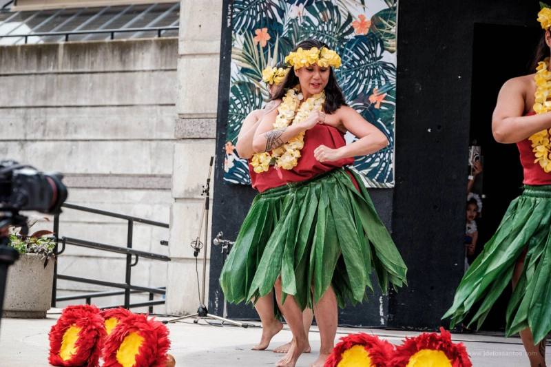 Hula dancers performing at AlohaFest Toronto