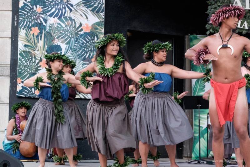 Festival-goers enjoying AlohaFest Toronto
