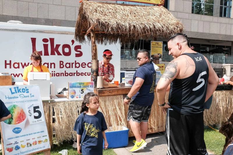 Festival-goers enjoying AlohaFest Toronto