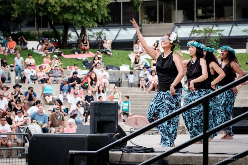A moment from AlohaFest Toronto at Mel Lastman Square