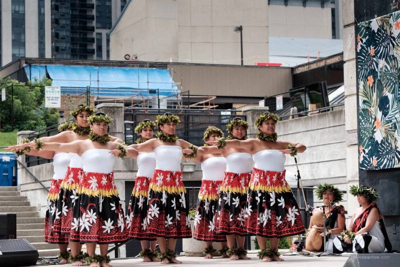 Performers on the main stage at AlohaFest Toronto