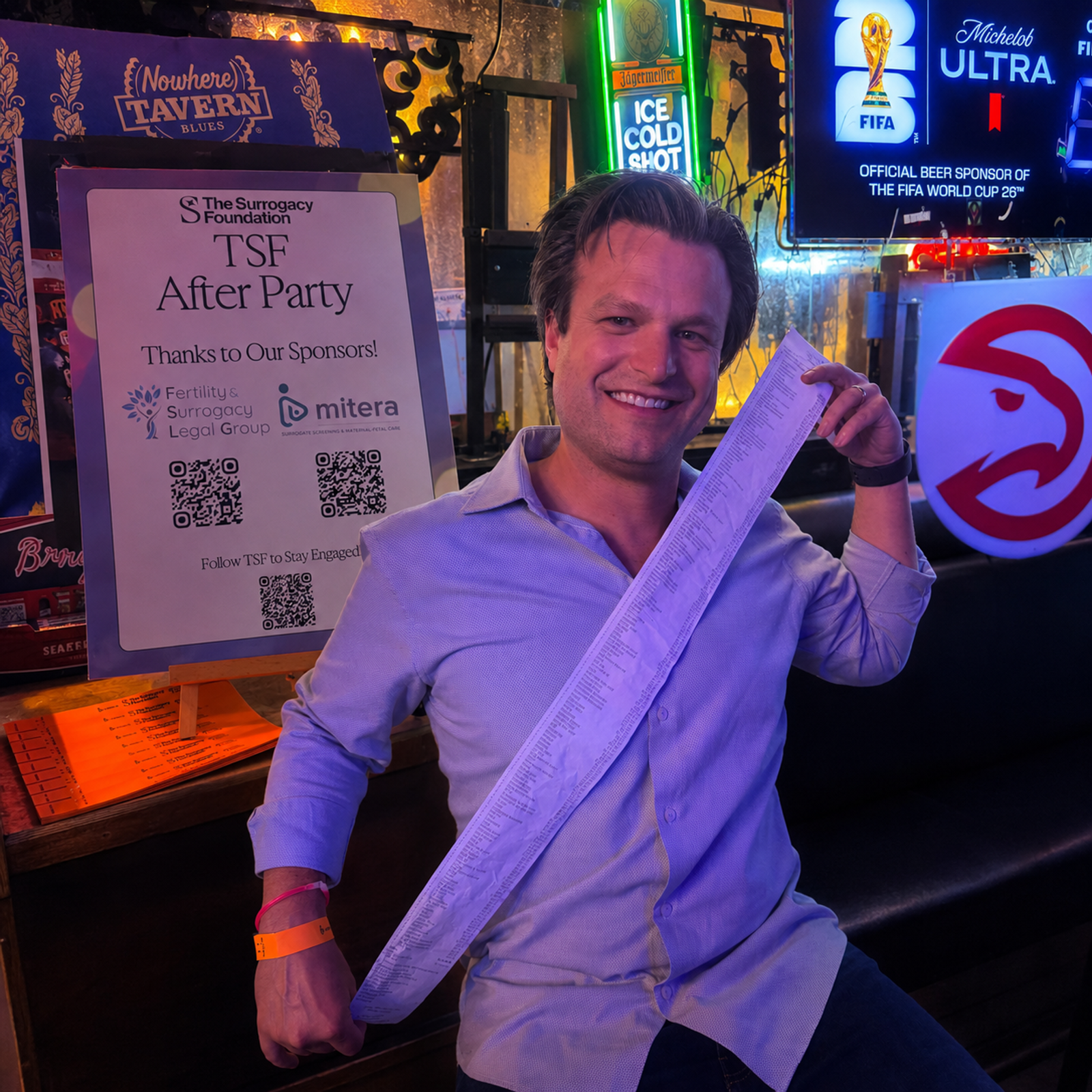 Zach French, The Surrogacy Foundation team and sponsors Mitera and Fertility and Surrogacy Legal Group throw an epic after party at Northside Tavern in Atlanta for the village