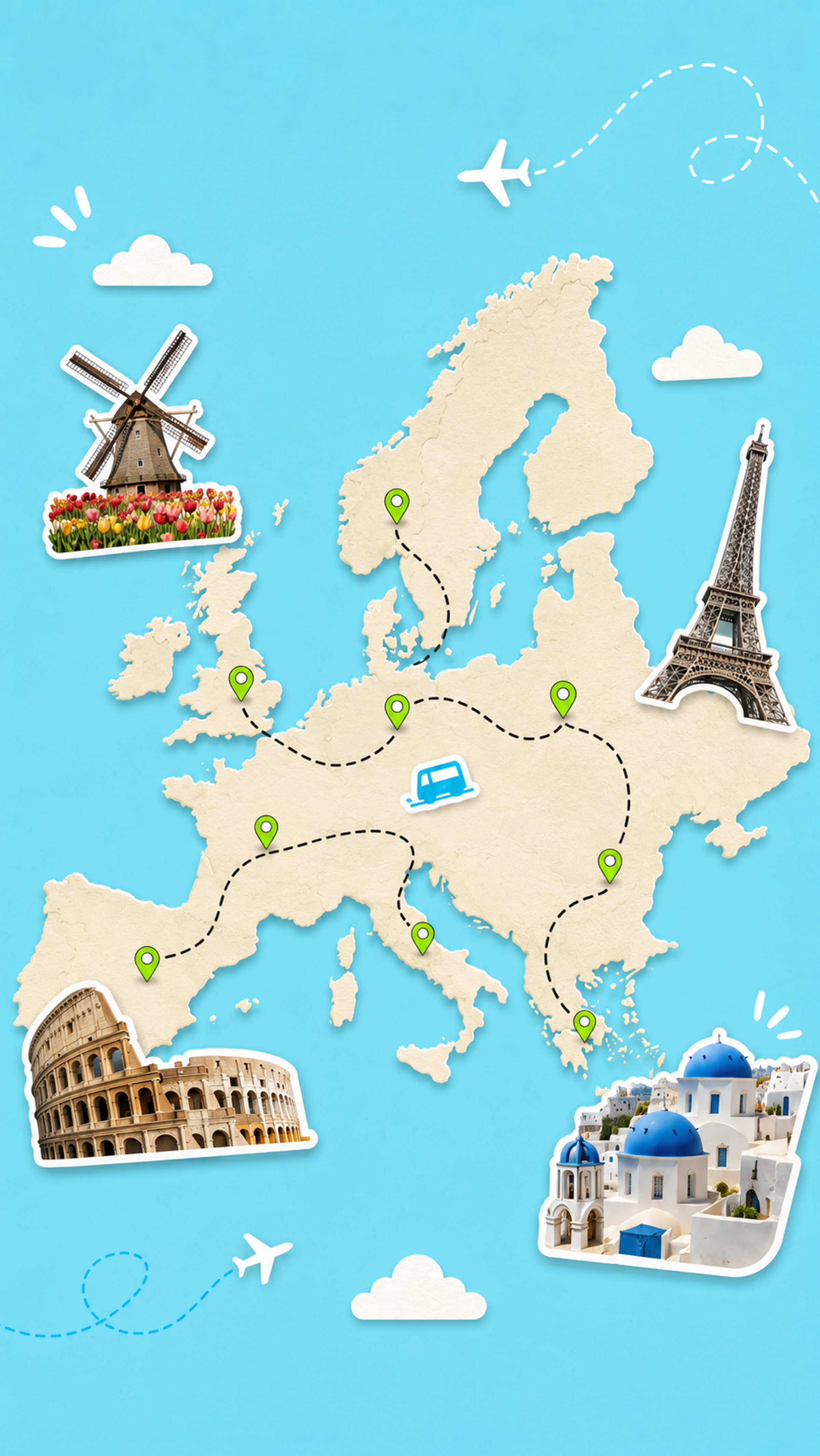 Destino Europa con Routsify